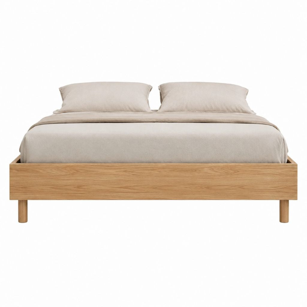 Doppelbett Bettgestell Natur Kiefernholz 160 x 200 cm