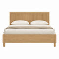 Doppelbett Bettgestell Natur Eichenholz rechteckig 180 x 200 cm