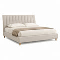 Polsterbett Doppelbett Beige Polyester Rechteckig 160 x 200 cm