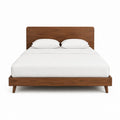 Doppelbett Bettgestell Nussbraun Walnussfurnier auf MDF Rechteckig 160 x 200 cm