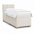 Boxspringbett Beige Polyester Rechteckig 90 x 200 cm