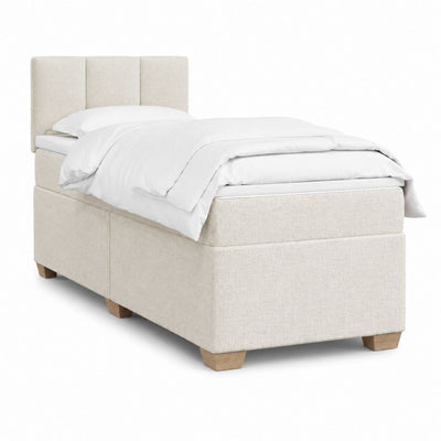 Boxspringbett Beige Polyester Rechteckig 90 x 200 cm