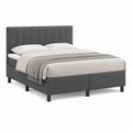 Polsterbett Doppelbett dunkelgrau Polyester rechteckig 160 x 200 cm