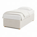 Polsterbett Einzelbett Creme Polyester 90 x 200 cm