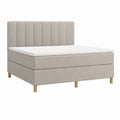 Boxspringbett mit Matratze Beige Polyester Rechteckig 180 x 200 cm